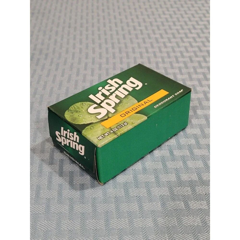 2 Original IRISH SPRING Deodorant Bar Soap 4 Oz Box 9923868 No Flaxseed Oil NOS